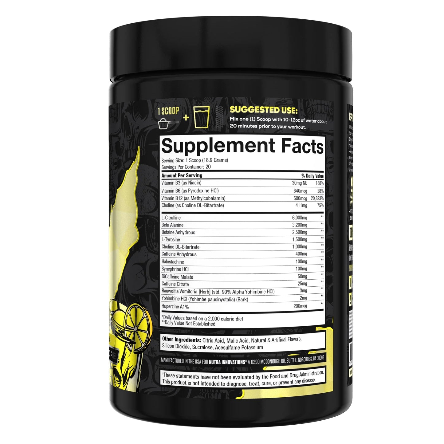NUTRA INNOVATIONS EPITOME HARDCORE PRE-WORKOUT